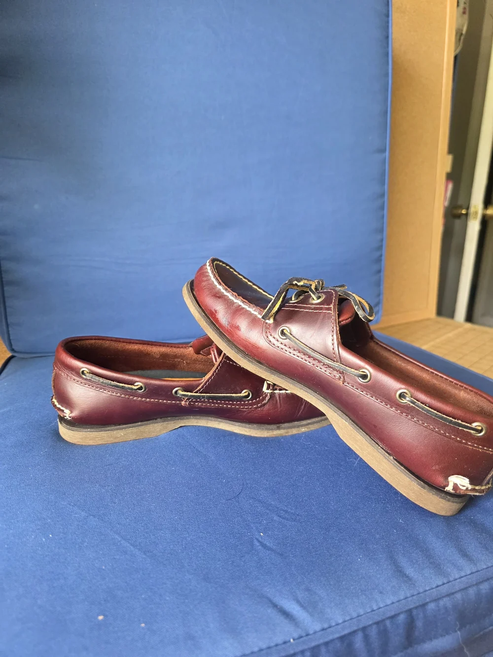 Timberland Men’s Y2K Classic Leather Boat Shoes Brown 8.5M